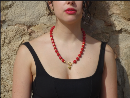 Collar Cor Vermell — Perles & Or
