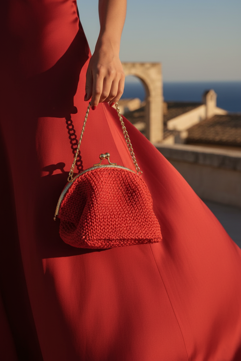 Bolso · Artesanal Flamenca Rouge