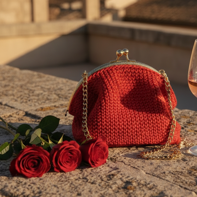 Bolso · Artesanal Flamenca Rouge